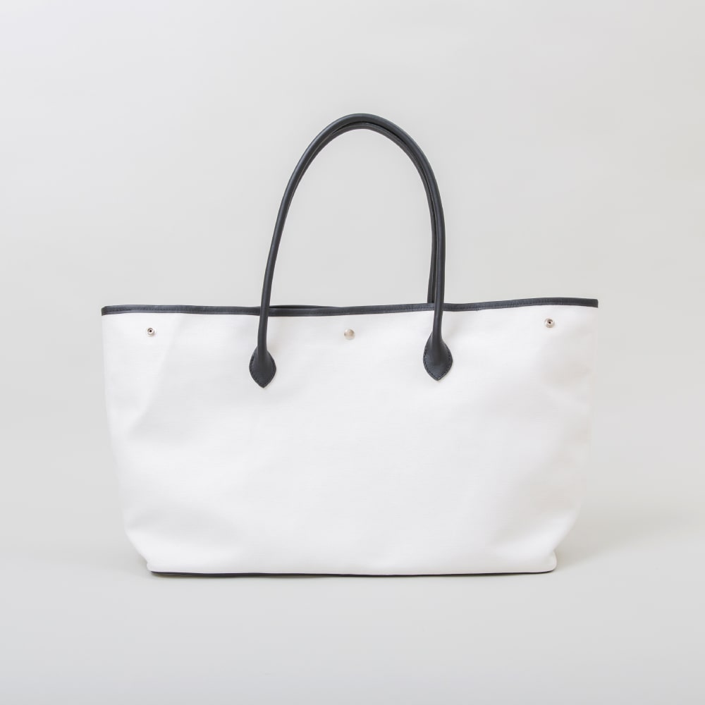 11号帆布+レザー ワイドトート