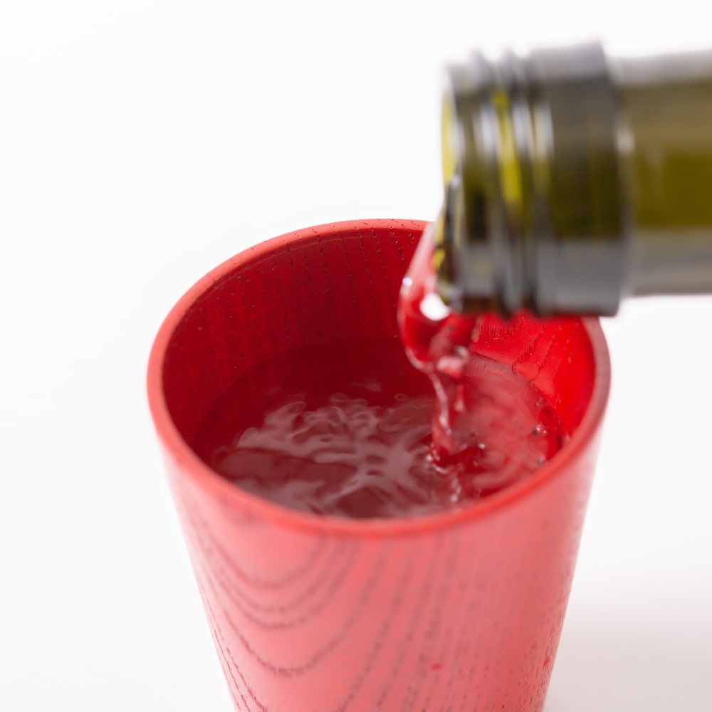 120-01 R&W ぐいのみ 錫器/漆器ペアセット